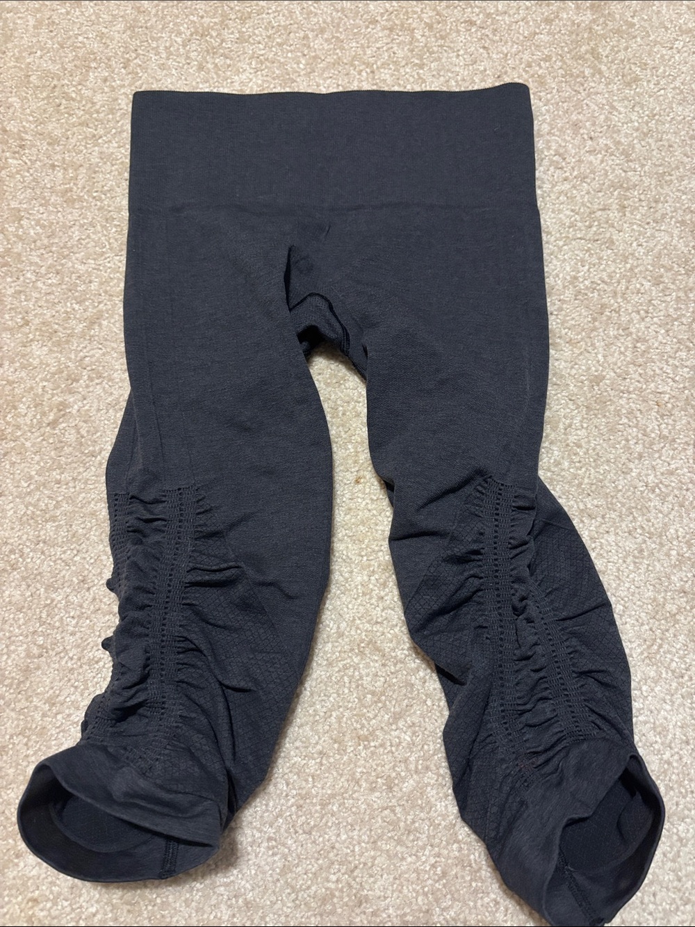 Black Ruffle Leggings - Lululemom